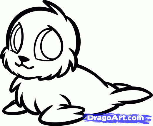 Cute Baby Animal Coloring Pages Dragoart
 Free Cute Seal Coloring Download Free Clip Art Free Clip