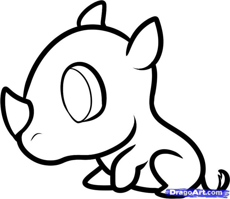 Cute Baby Animal Coloring Pages Dragoart
 Rhino D to draw