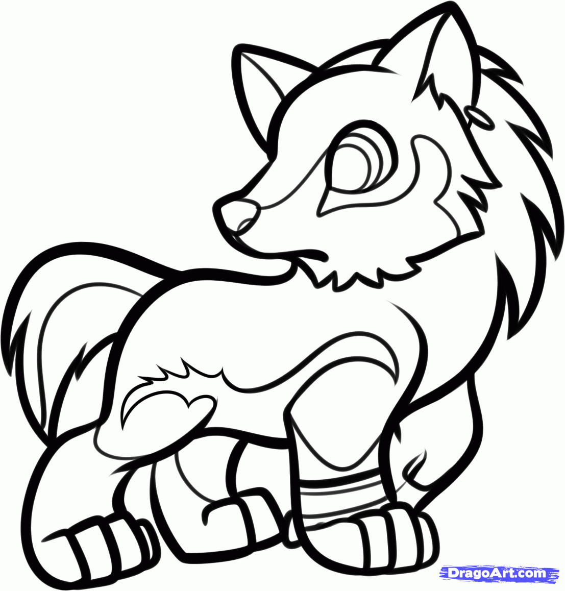Cute Baby Animal Coloring Pages Dragoart
 How to Draw Chibi Wolf Link Wolf Link From Legend of