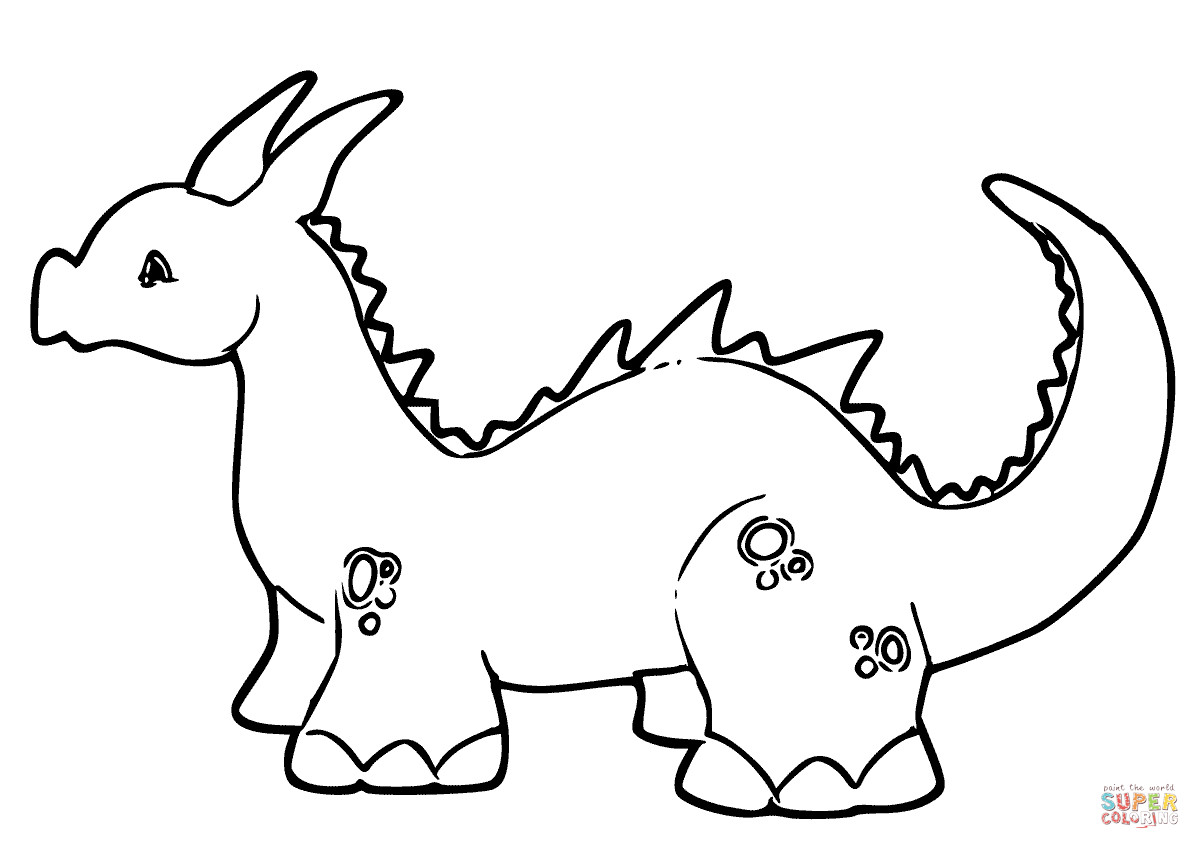 Cute Baby Dragon Coloring Pages
 Cute Baby Dragon coloring page