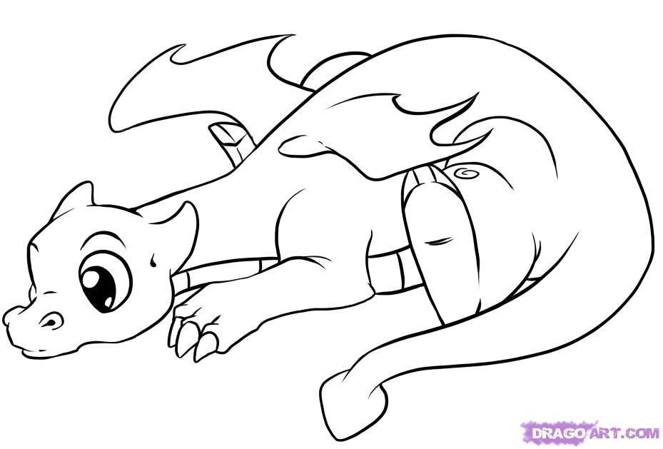 Cute Baby Dragon Coloring Pages
 Cute Baby Dragon Coloring Pages