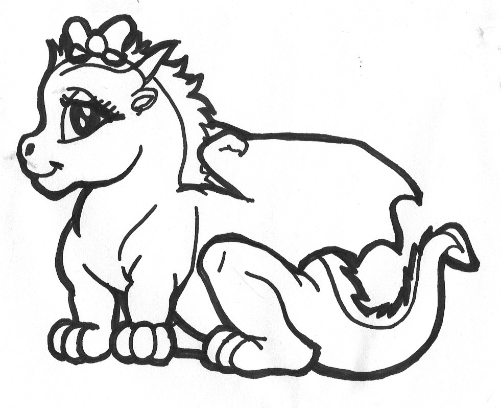 Cute Baby Dragon Coloring Pages
 Baby Dragon Tattoo Cliparts