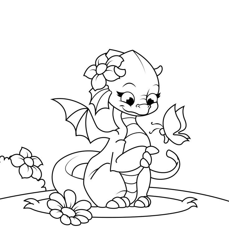 Cute Baby Dragon Coloring Pages
 1000 images about Dragon Coloring Pages on Pinterest