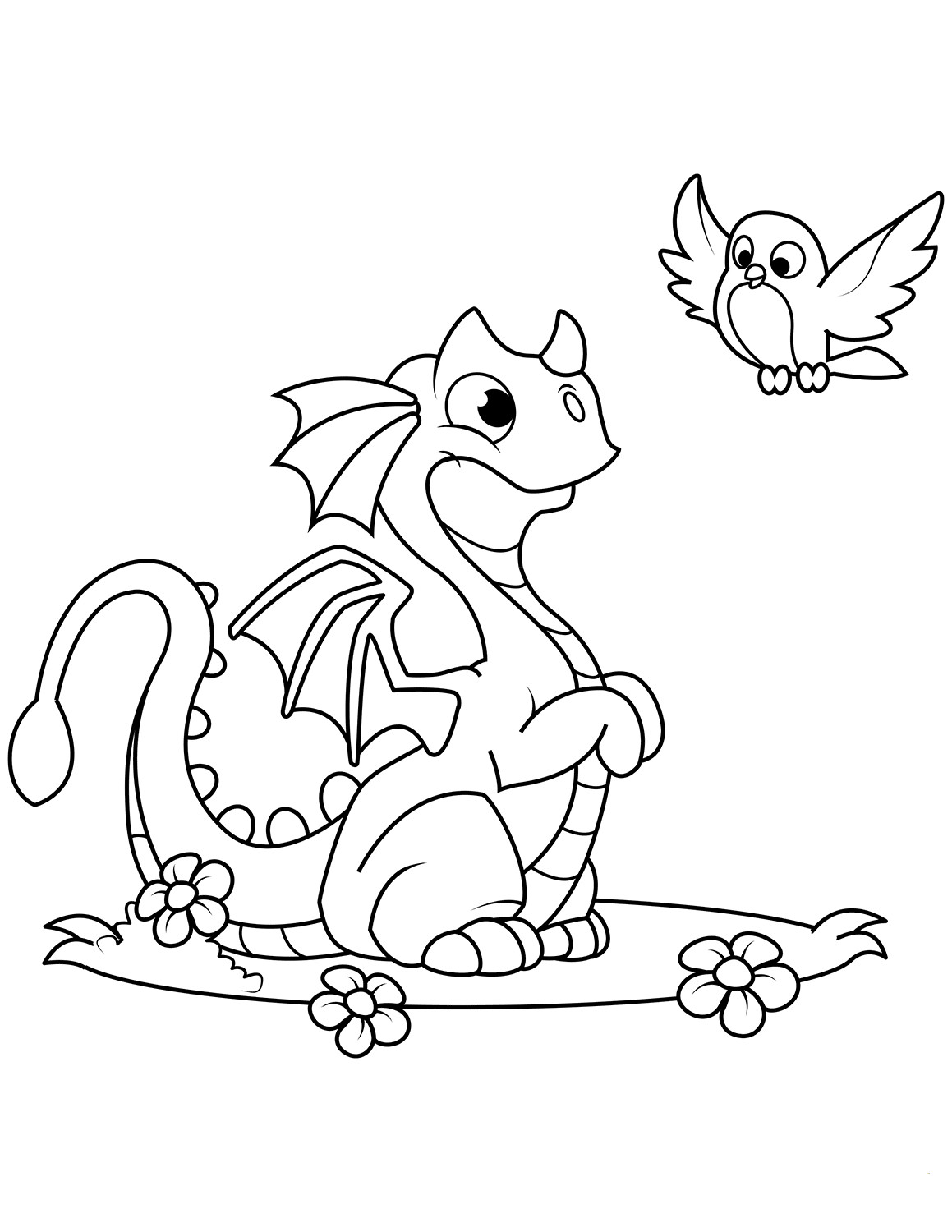 cute little dragon coloring pages