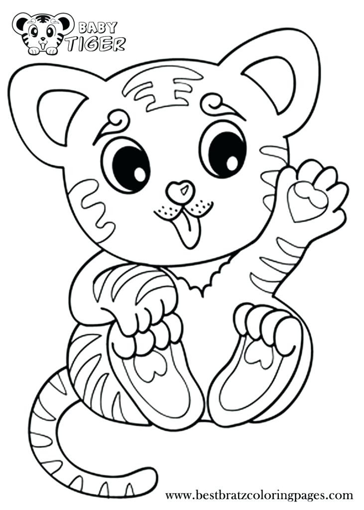 Cute Baby Tiger Coloring Pages
 Cute Tiger Drawing at GetDrawings