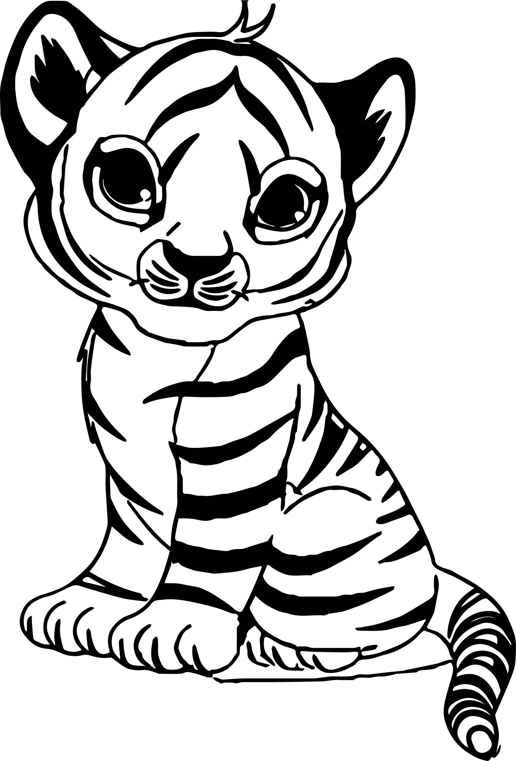 Cute Baby Tiger Coloring Pages
 Cute Baby Tiger Coloring Page