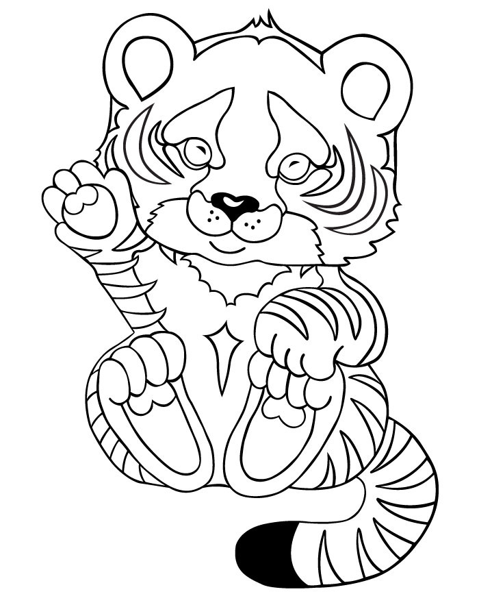 Cute Baby Tiger Coloring Pages
 60 Tiger Shape Templates Crafts & Colouring Pages