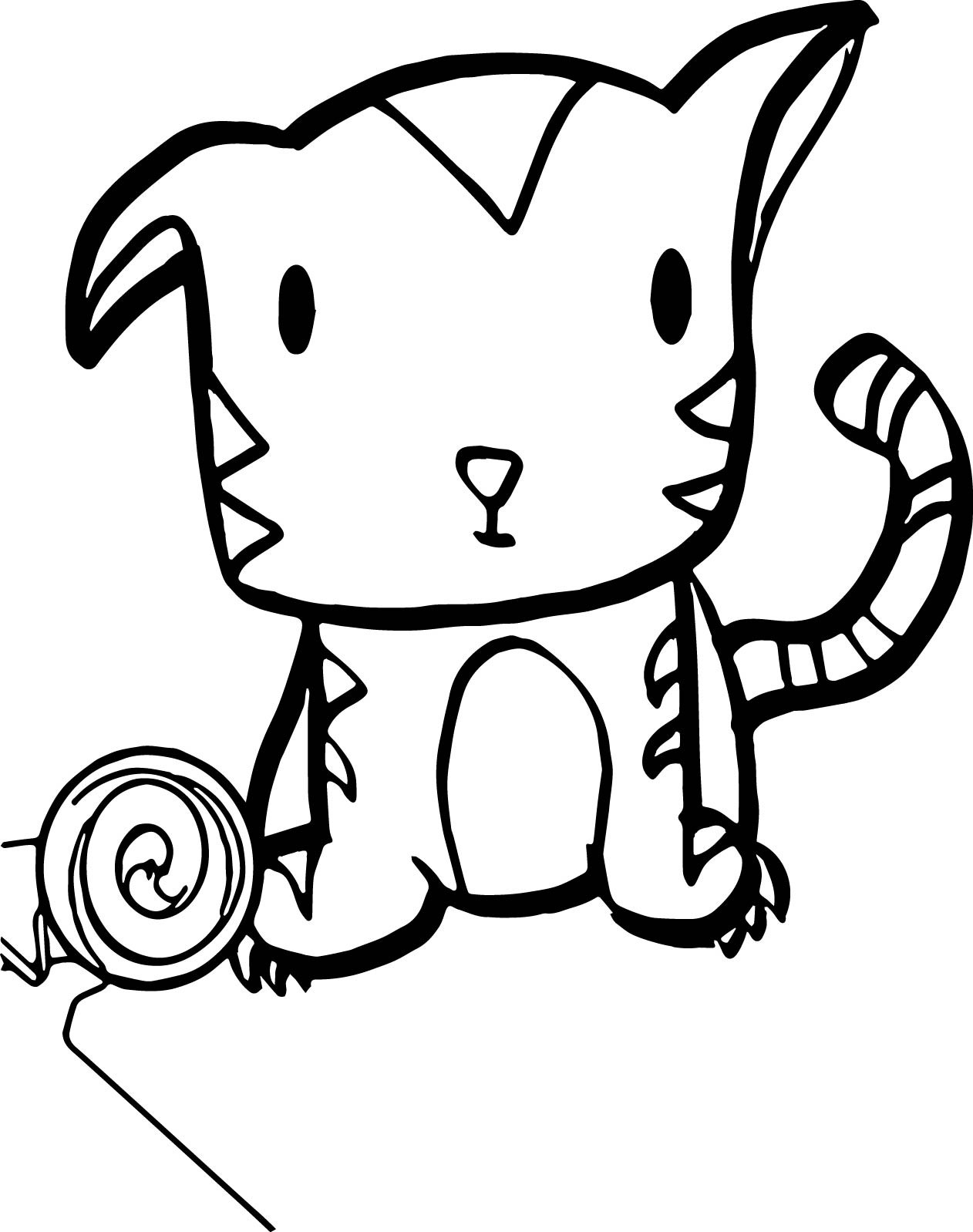 Cute Baby Tiger Coloring Pages
 Very Cute Baby Tiger Coloring Page