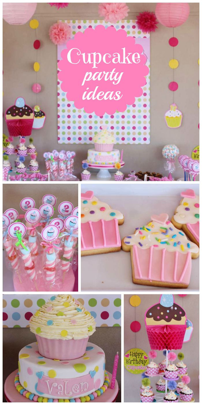Cute Birthday Party Ideas
 What a cute cupcake themed girl birthday party with fun