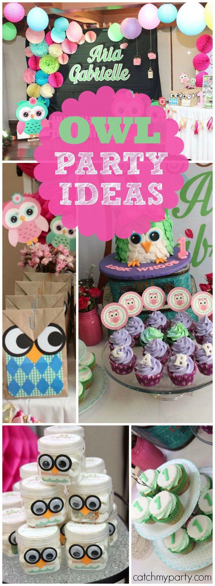 Cute Birthday Party Ideas
 Owl Birthday "Aria Gabrielle s Owl Party"