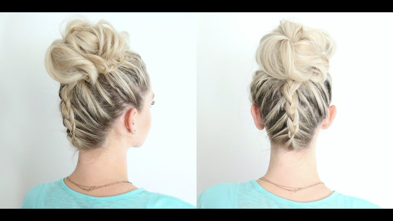 Cute Braid Hairstyles
 Dutch Braid Twist Bun bo