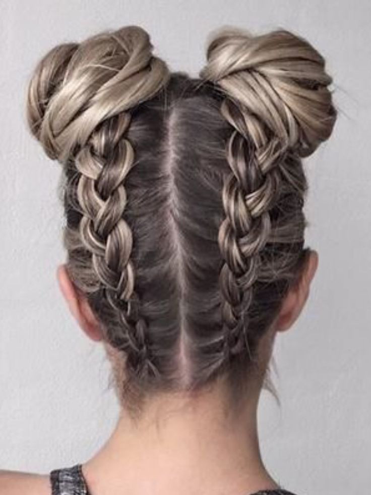 Cute Braid Hairstyles
 Boxer Braids into Buns I love this hairstyle because it