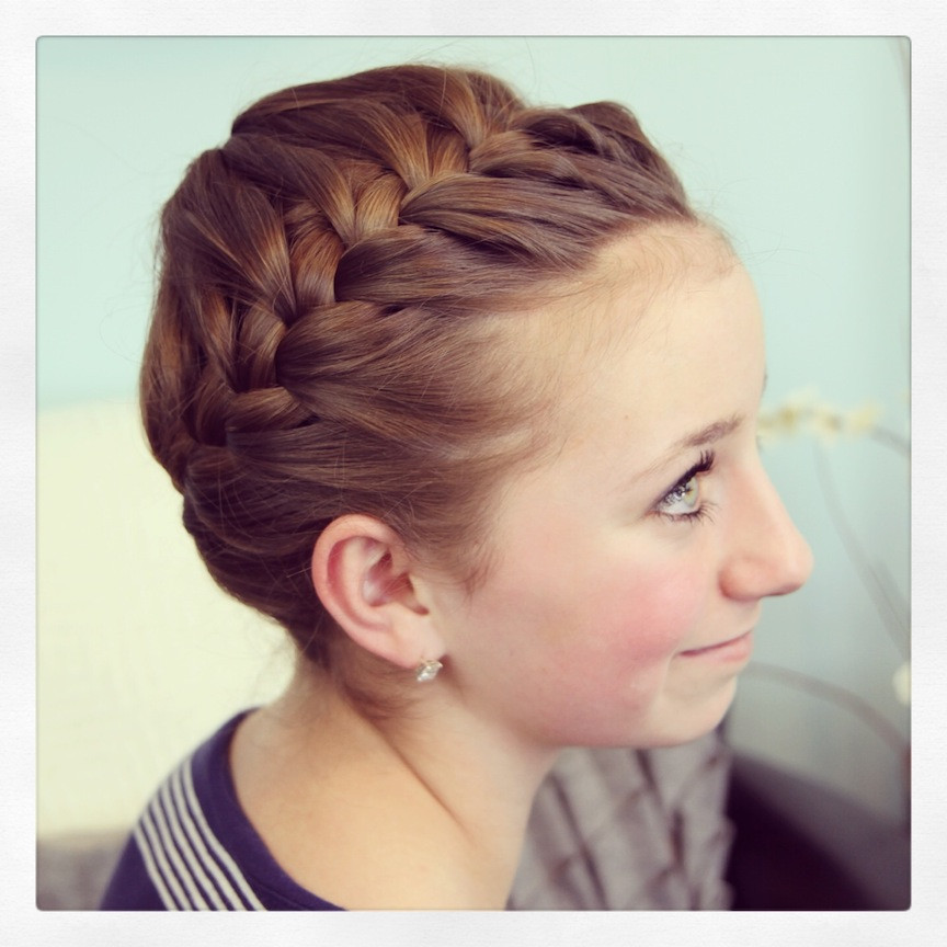 Cute Braid Updo Hairstyles
 Starburst Crown Braid Updo Hairstyles