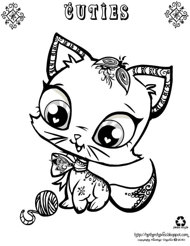 Cute Coloring Pages For Girls
 Heather Chavez free coloring pages