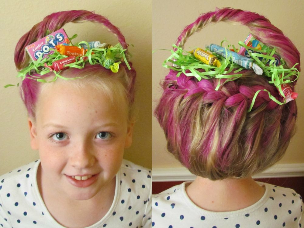Cute Easter Hairstyles
 Tay s amazing Crazy Hair Day Easter Basket hair courtesy