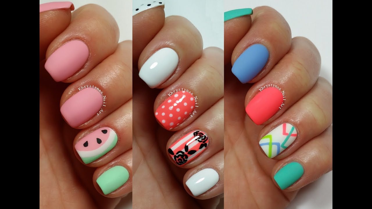 Cute Easy Nail Designs For Short Nails
 3 Easy Nail Art Designs for Short Nails