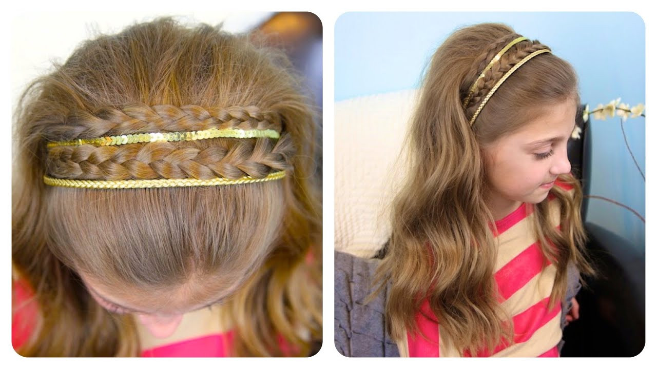 Cute Girls Hairstyles Com
 Double Braid Sparkly Headband