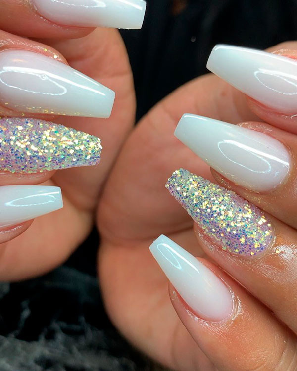 Cute Glitter Nails
 The Best Coffin Nails Ideas That Suit Everyone