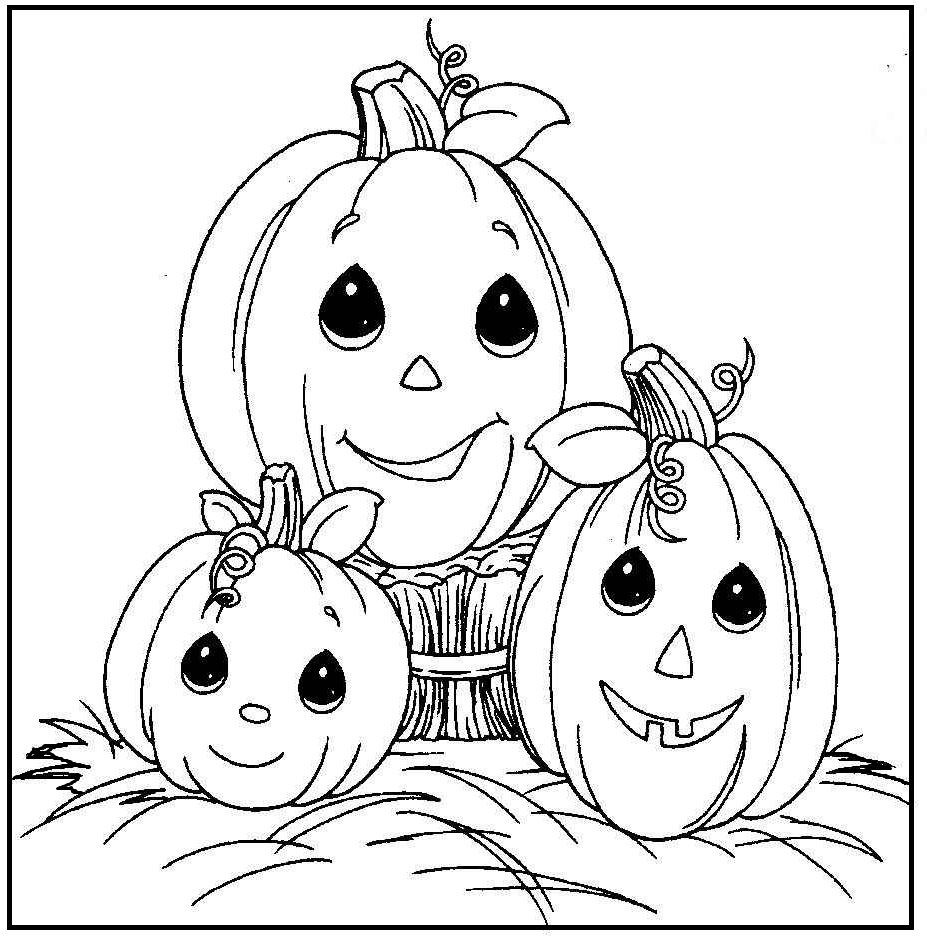 Cute Halloween Coloring Pages For Kids
 Cute Halloween Pumpkin coloring picture for kids