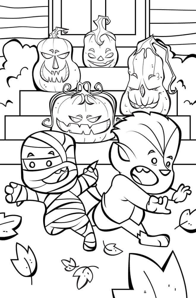 Cute Halloween Coloring Pages For Kids
 30 Cute Halloween Coloring Pages For Kids