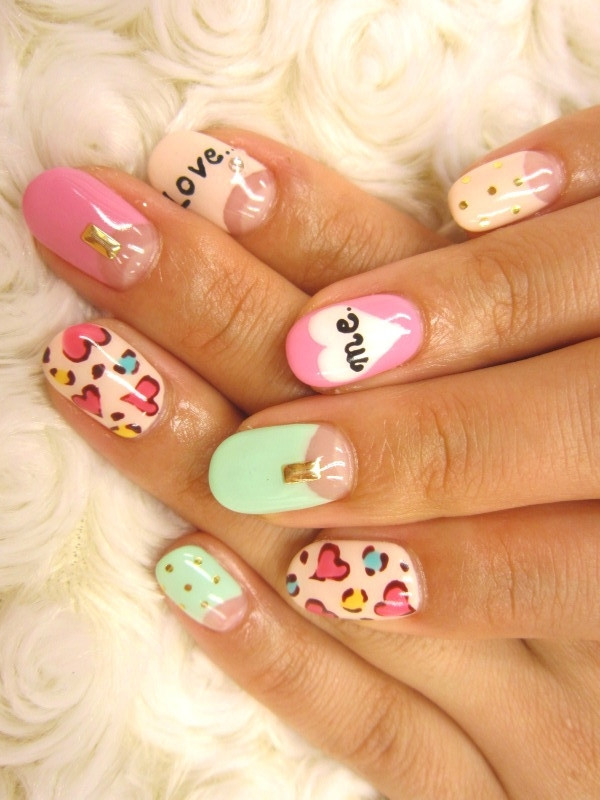 Cute Nail Art Designs
 Beauty Fashion Uncensored Multi Color Nail Art Ideas