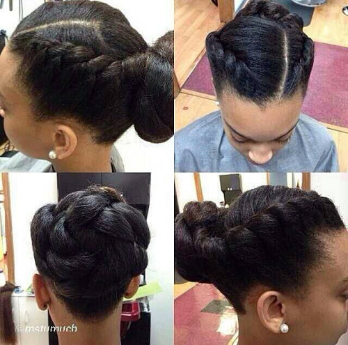Cute Protective Hairstyles For Relaxed Hair
 Twisted bun protective style Black Hair Information