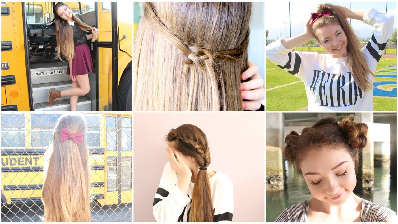 Cute Quick And Easy Hairstyles
 5 Quick n Easy Back to School Heatless Hairstyles