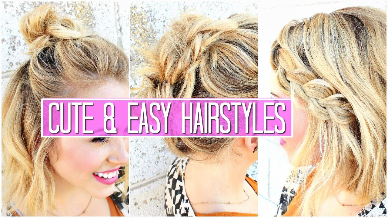 Cute Quick Hairstyles For Short Hair
 3 Easy Hairstyles for SHORT Medium Hair Tutorial