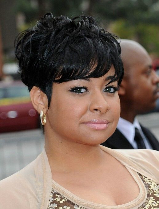 Cute Short African American Hairstyles
 African American Short Layered Black Human Hair Capless