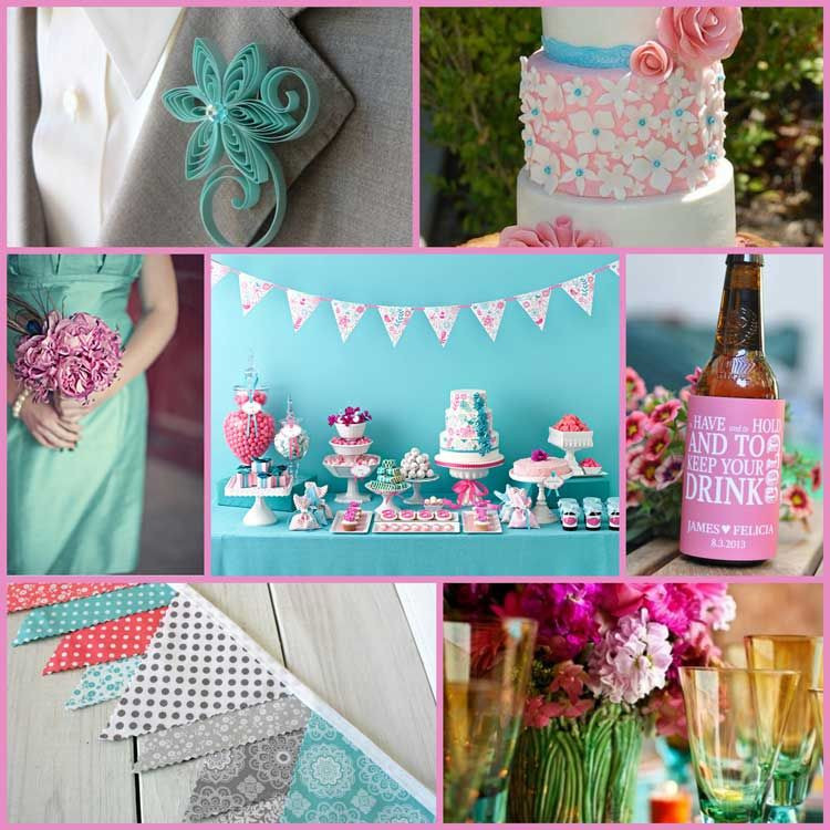 Cute Wedding Colors
 Cute wedding colors Teal and pink match perfectly