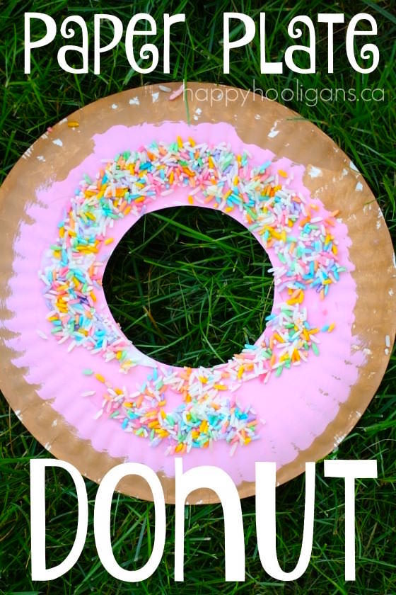 D Crafts For Preschoolers
 Paper Plate Donut Craft for Kids Happy Hooligans