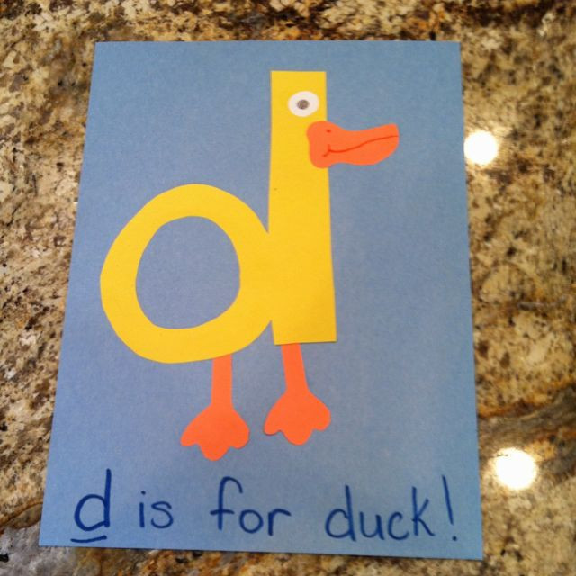 D Crafts For Preschoolers
 d is for duck
