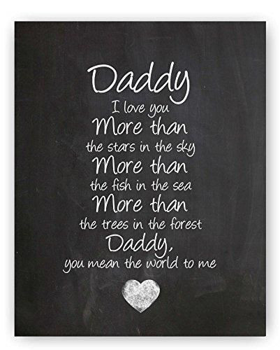 Dad And Baby Quotes
 Daddy Poem Chalkboard Print by Ocean Drop graphy