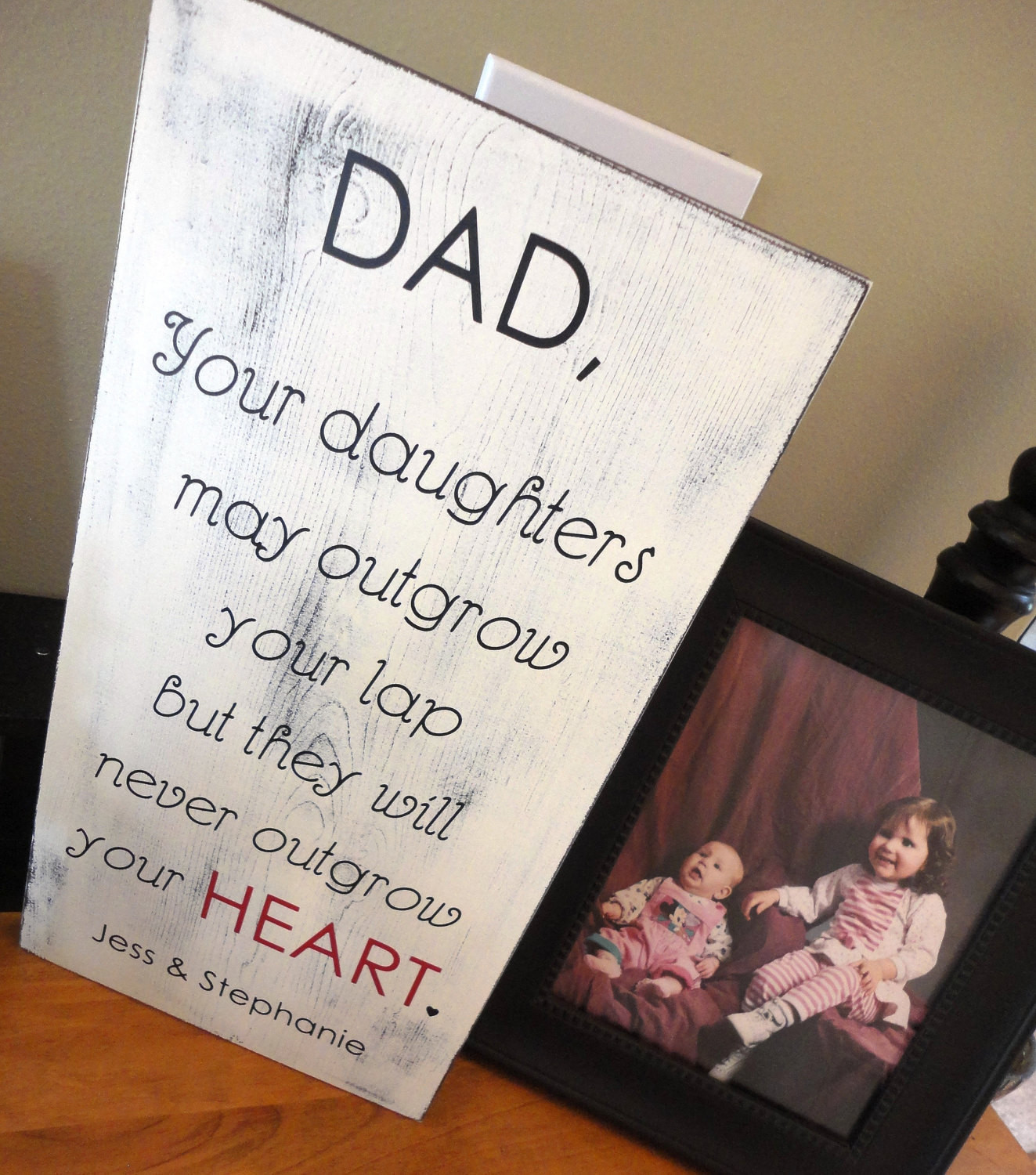 Dad Birthday Gifts From Daughter
 Rustic Father s Day Sign Birthday Sign I Love You Sign