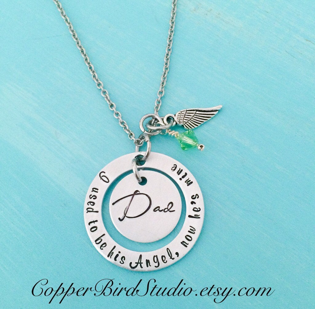 Dad Memorial Necklace
 Dad Memorial Necklace Memorial Jewelry I used to be his