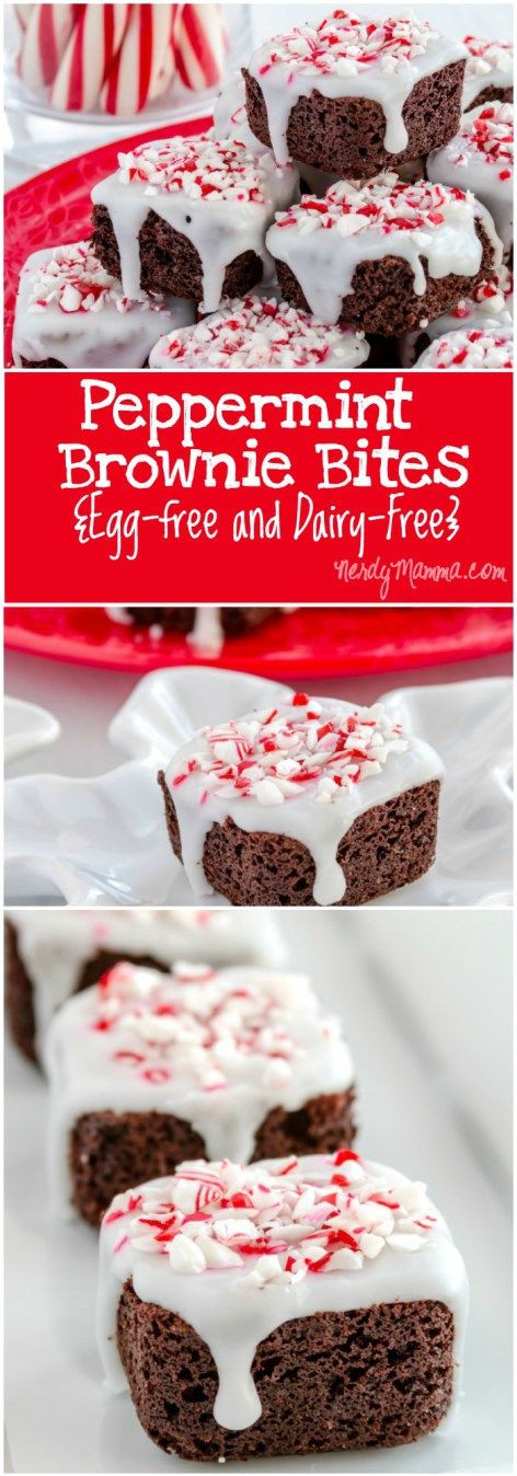 Dairy And Egg Free Desserts
 Peppermint Brownie Bites Egg free and Dairy Free