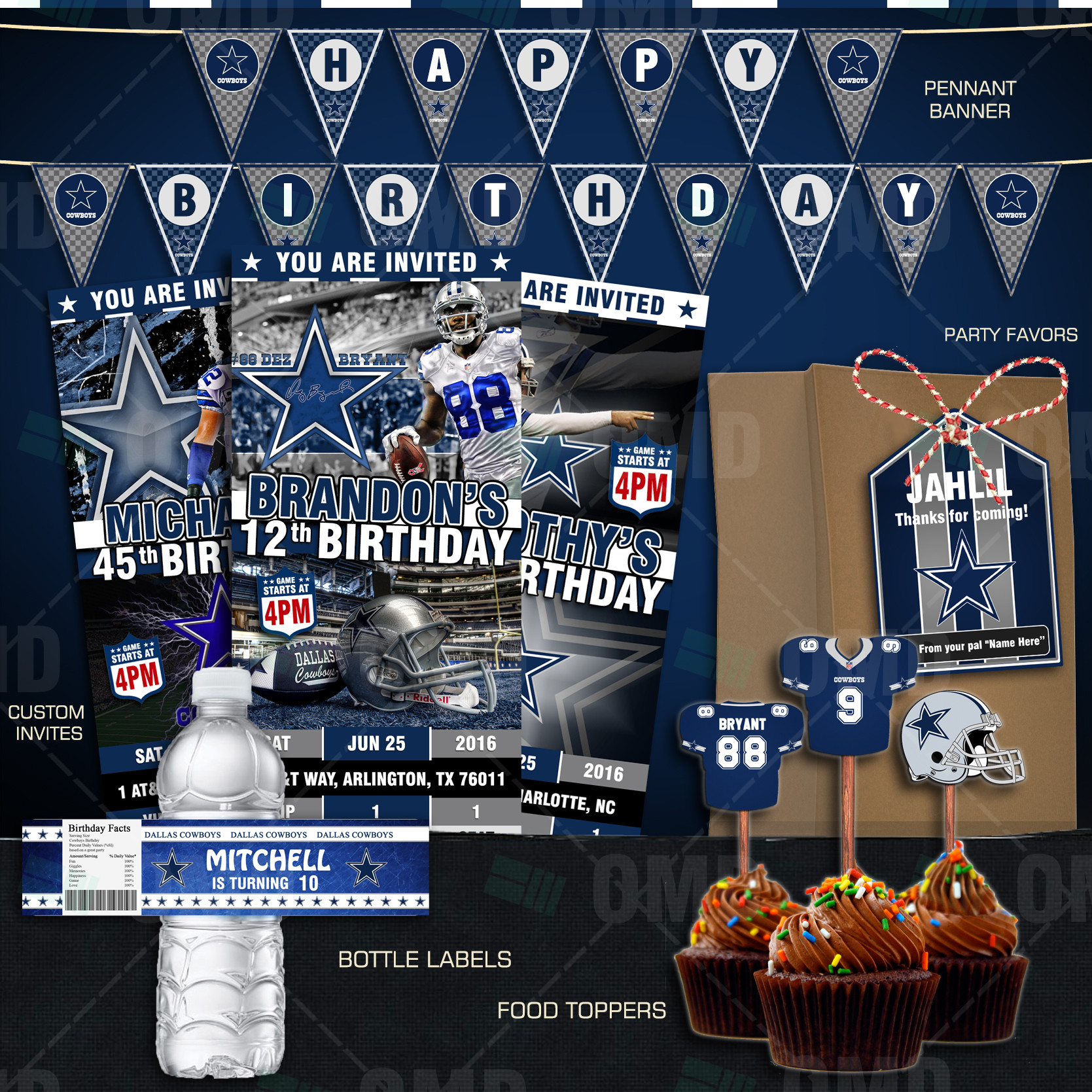Dallas Cowboys Birthday Decorations
 Party Ideas – Sports Invites