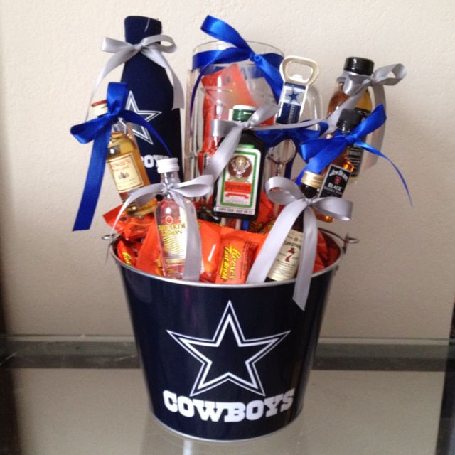 Dallas Cowboys Birthday Gift Ideas
 Drink basket I made this for my husband for valentines