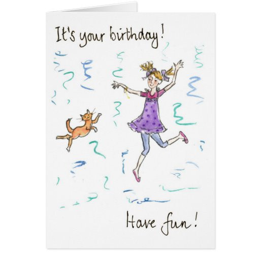 Dancing Birthday Card
 Dancing Girl Birthday Card