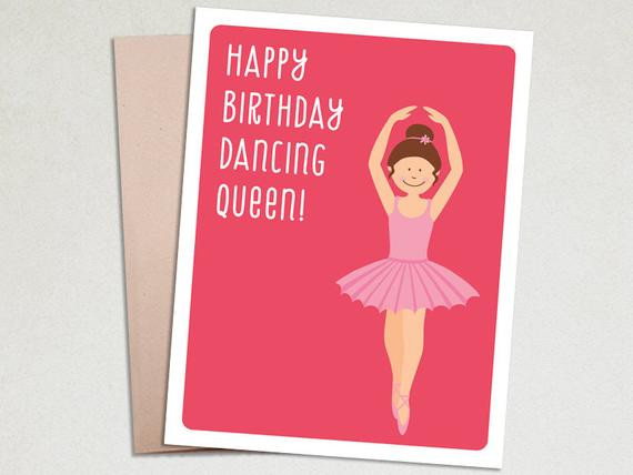 Dancing Birthday Card
 Items similar to Birthday Card Cards for kids Greeting