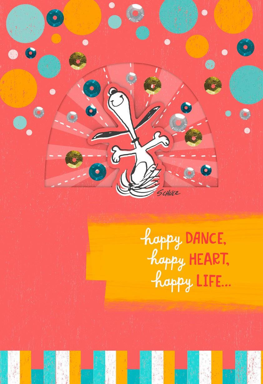 Dancing Birthday Card
 Snoopy Happy Dance Birthday Card Greeting Cards Hallmark