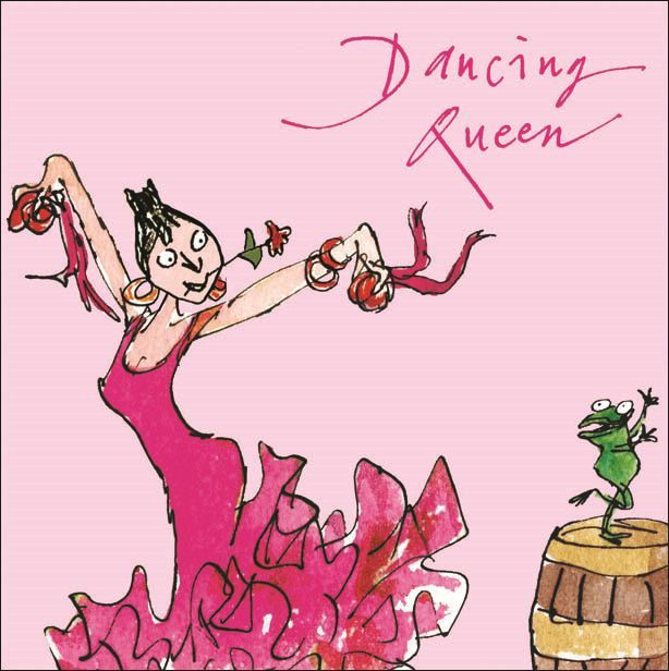 Dancing Birthday Card
 Quentin Blake Dancing Queen Happy Birthday Greeting Card