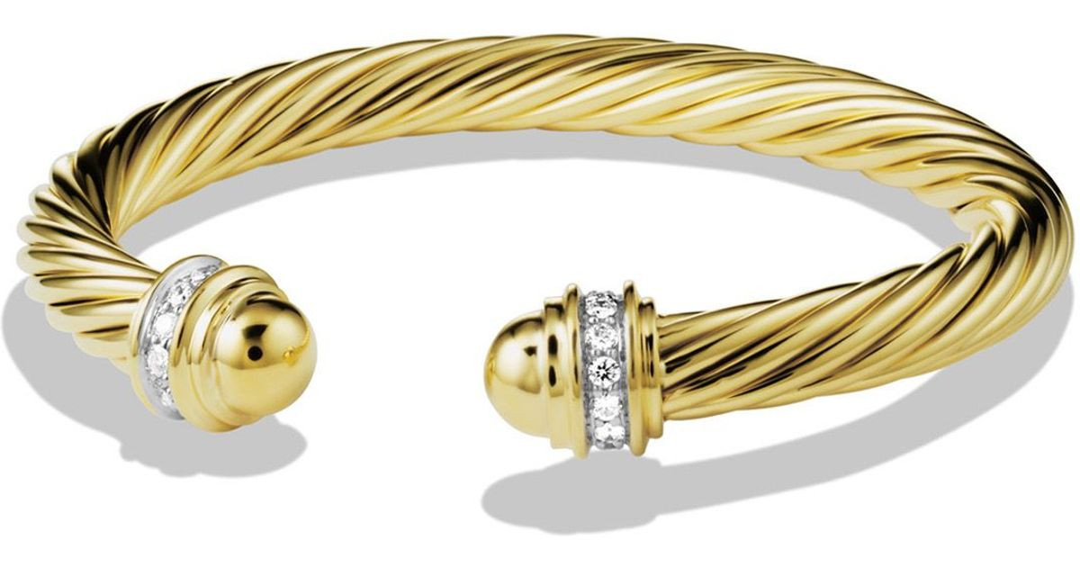 David Yurman Cable Bracelet
 David yurman Cable Classics Bracelet With Diamonds & Gold
