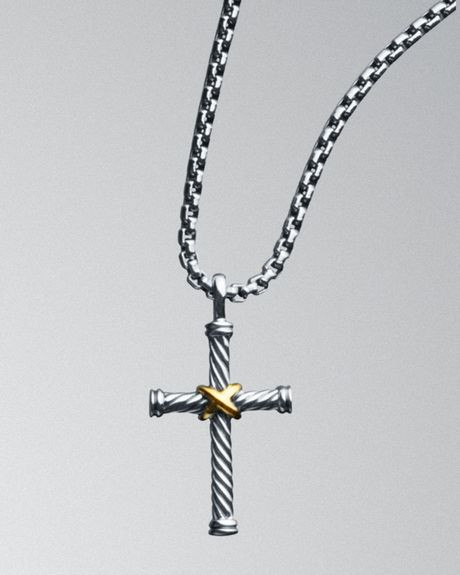 David Yurman Mens Necklace
 David Yurman Cable Classics Cross Necklace in Silver for