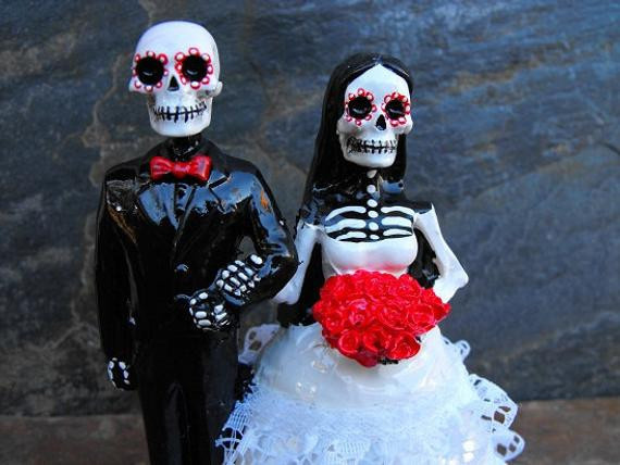 Day Of The Dead Wedding Cake Toppers
 Darlene and Alex on Etsy