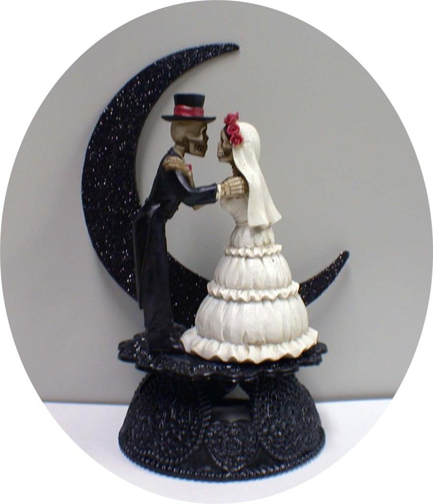 Day Of The Dead Wedding Cake Toppers
 Day of the DEAD Halloween Wedding Cake Topper Funny