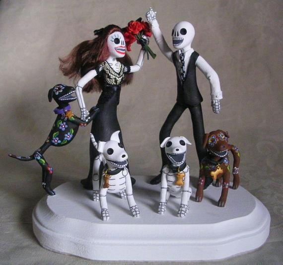 Day Of The Dead Wedding Cake Toppers
 Items similar to Custom Day of the Dead Wedding Cake
