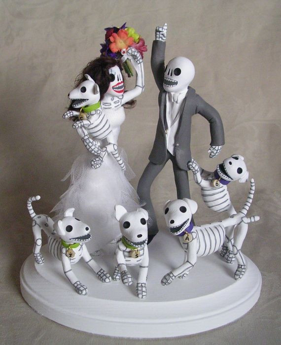 Day Of The Dead Wedding Cake Toppers
 Day of the Dead wedding cake topper by claylindo on DeviantArt
