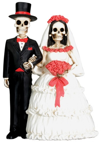 Day Of The Dead Wedding Cake Toppers
 Day of the Dead Skeleton Marriage Wedding Couple dia de
