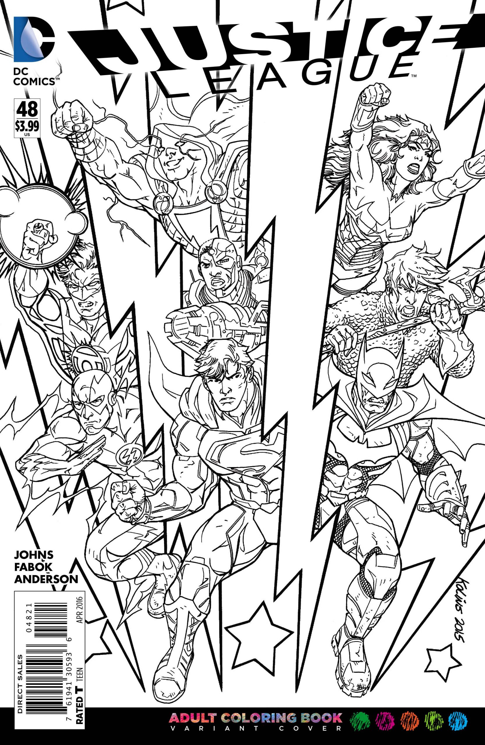 Dc Adult Coloring Book
 PREVIEWSworld JUSTICE LEAGUE 48 ADULT COLORING BOOK VAR ED